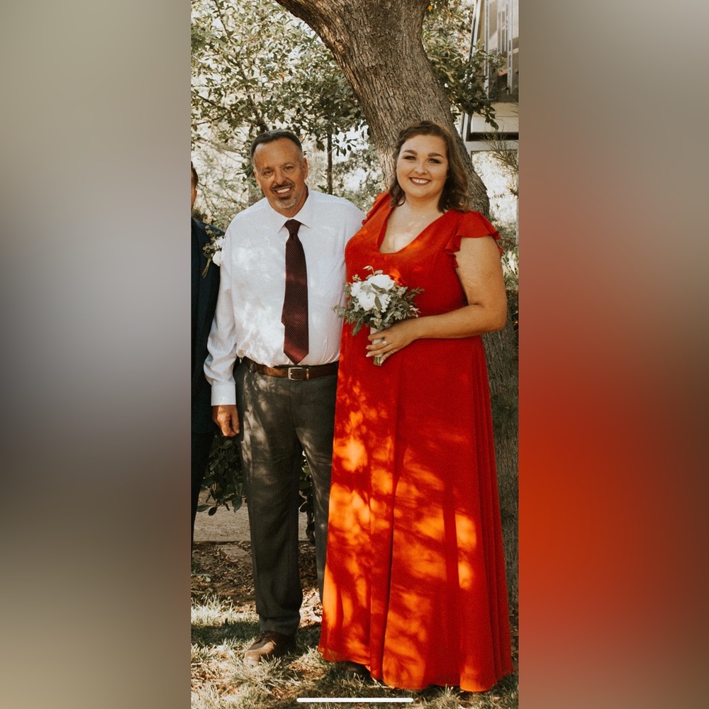 Burnt Orange Plus Size Bridesmaid Dress
